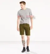 【彈性29-44腰優惠】美國LEVIS 511 SLIM CUT-OFF SHORTS GREEN 軍綠窄管牛仔五分短褲