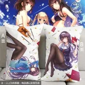 幻之空 內多圖(可來圖客製) 長中枕含枕心 家用枕套 路人女主的養成方法加藤惠詩羽英梨梨周邊動漫小抱枕靠枕 