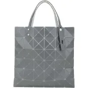 ISSEY MIYAKE 三宅一生 BAOBAO LUCENT W COLOR 6x6 撞色霧面幾何手提托特包(深灰x白)