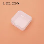 釭杠工具鋪 ◆方形PP塑膠盒小飾品盒5公分連體翻蓋耳塞盒收納盒零件包裝盒子
