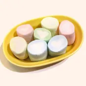 (店+)蜜意坊 五彩心心卷棉花糖 1000g 原封裝 雪Q餅 冰淇淋裝飾 牛軋糖 【嘻饈仔現貨】