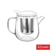 (店+)【Kiyodo】美心泡茶壺 600ml 耐熱玻璃壺 可直火加熱 304不鏽鋼濾網 玻璃壺身