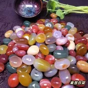 東慧百貨❀南京雨花石天然魚缸造景石五彩石水培花盆栽鵝卵石小石頭小彩碎石