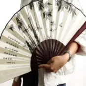 『百貨屋二號』新款古風漢服折疊竹扇子中國風折扇夏季隨身攜帶