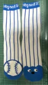 why and 1/2中筒襪棒球藍#11童3/350