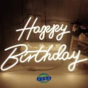 客製化 霓虹燈 發光字 生日快樂led燈牌happybirthday霓虹燈定制發光字母marryme求婚燈