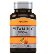 【全館免運】Piping Rock 維他命C vitamin C 維生素C 添加玫瑰果 1000mg 100顆