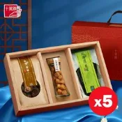【PChome 24h購物】【十翼饌】秋饗山海珍味禮盒 提盒x5入(北海道宗谷干貝+新社香菇+昆布) R99N