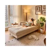 (店+)法式復古風沙發椅 客廳公寓貴妃椅 小戶型休閒沙發 懶人貴妃椅 單人躺椅 高級絨布藝沙發 貴妃榻