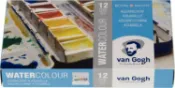 筆殿 梵谷VAN GOGH 塊狀水彩12色入*20M8612(鐵盒)