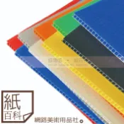 【紙百科】彩色塑膠PP瓦楞板,60*100公分/厚度5mm(中空板/pp板)