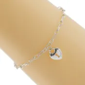 【DOKODEMO】Tiffany & Co.) 心型鎖扣手鍊，925 純銀，約 2.8 克，男女皆宜 [二手]