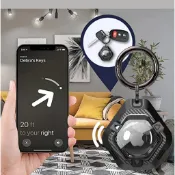 台灣出貨 適用蘋果AirTag 防丟器 裝甲殼 保護套 AirTag追蹤器 碳纖維 防摔套 防水款 兒童寵物項圈 保護殼