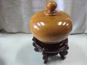 二手舖 NO.6836 天然原木 肖楠木雕擺飾 聚寶盆 聞香瓶 重油 扎實 帶財 含座 非檜木 檀木 老杉