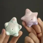 全球選品1館 生活百貨 結晶釉派大星擺件創意陶瓷茶寵可吐泡泡文玩線香插茶桌香道配件