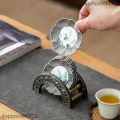 杯墊 隔熱墊 茶杯墊 圓杯墊 咖啡杯墊 馬克杯墊 防燙墊 青銅杯墊合金杯託茶碟茶杯託仿古隔熱墊防滑功夫茶具茶道配件