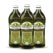 【法奇歐尼】義大利經典特級冷壓初榨橄欖油1LX3(大綠瓶/生飲級/高橄欖多酚/QAS食安認證/全素食/原裝進口)
