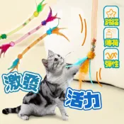 貓咪玩具 羽毛 逗貓棒 貓咪 啃咬玩具 彈力網管 貓玩具 貓咪咬網 貓薄荷球 貓玩具球 寵物鈴鐺球