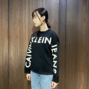 美國百分百【全新真品】Calvin Klein 大學T 刷毛 女款 CK 上衣 長袖T恤 logo 白色 I537 治裝激推