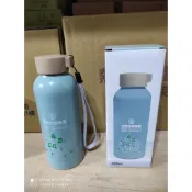 (板橋百貨區) 雙層隔熱玻璃瓶 附提繩 台灣製 (300ml) 耐溫100度