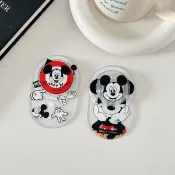 全球選品1館 生活百貨 magsafe磁吸氣囊支架手繪託臉米奇適用蘋果安卓手機可拆啪嗒車用