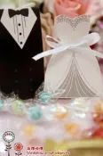 ♥晶鑽婚禮用品♥ 西式禮服喜糖盒 婚禮小物 黑白喜糖盒 進場禮物 結婚佈置