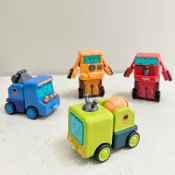 (店+)碰撞變形工程慣性車(玩具車 機器人玩具 慣性撞擊變形工程車 挖土機 攪拌車 吊車 砂石車 車車玩具 變身機器人 兒童玩具