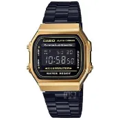 【CASIO 卡西歐】卡西歐復古風電子鋼帶錶 / A168WEGB-1B(台灣公司貨全配盒裝)