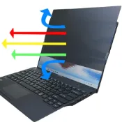 (店+)【Ezstick】FUJITSU UH-X FPC02679LK 防窺片｜檔片式固定設計｜防藍光/防眩光｜左右或四向視角選擇｜180度/左右防窺