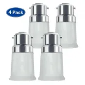 寓偉 4PCS B22 轉 E27 適配器愛迪生螺絲燈泡適配器轉換器 LED 燈座轉換燈泡底座照明配件