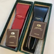 義大利🇮🇹Aurora 真皮紅、黑色雙支皮筆套