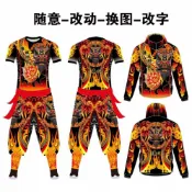 💕廠家直銷💕中國醒獅龍獅舞獅T恤醒獅t恤定製團隊服南獅舞龍醒獅龍獅衣服短袖