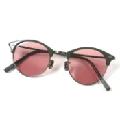 【DOKODEMO】EYEVAN 7285 760 Boston Eyewear 太陽眼鏡，綠色和銀色，47□22-148，附眼鏡盒，日本製造，男士款，成色極佳