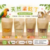 天然水果零食 水果派對綜合包四種水果綜合零食 綜合水果乾 四果小點心鸚鵡｜寵物鼠｜天竺鼠｜兔子｜蜜袋鼯  【20055】