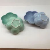LE CREUSET 12cm小花型 深 盤（海岸藍、薄荷綠）～