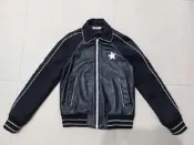 義大利製 紀梵希 Givenchy 五芒星 羊皮 拼接 真皮 皮衣 皮外套 夾克 riri 拉鍊