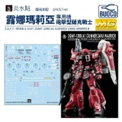 [BUOCO] 炎水貼 GHOST MG 1/100 砲擊型薩克戰士／勇士 露娜瑪莉亞專用機 螢光水貼 專用水貼