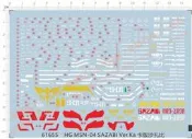全新 HG RG 1/144 MSN-04 沙薩比 Ver.Ka SAZABI 專用水貼 61655