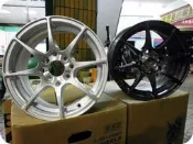 ***天下第一輪*** 全新鋁圈 BJ3 14吋~6J~4孔100/114.3 高亮銀.黑色 完工價(含氣嘴)1600