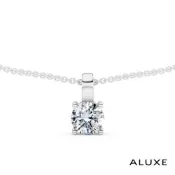 ALUXE 亞立詩 0.30克拉 FVS2 18K金 鑽石項鍊 經典優雅 NS0670