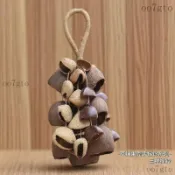 果殼音束 成品手搖鈴 音療樂器 個性果殼鈴 樂器果實 手搖鈴 果殼風鈴手搖鈴串療愈治癒空靈助眠原創果殼風鈴成品手工禮物回