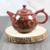 【秋冬好禮】赤陽 結晶釉 手拉坏茶壺 鶯歌名家葉敏祥作品