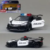 ╭。台灣現貨。╮ 雪佛蘭 柯爾維特 Corvette Z06 警車 聲光回力車 彩珀 1:32