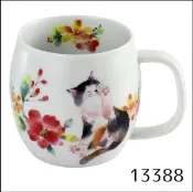 【松果購物】花貓-粉 馬克杯