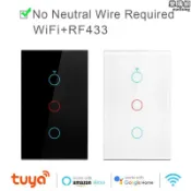 吉宅良品 TUYA智能開關美規單火版WIFI塗鴉開關面板1/2/3開APP語音控制開關