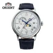ORIENT 東方 錶 SUN&MOON系列 羅馬數字日月相錶 皮帶款 RA-AK0802S 白色 - 41.5 mm