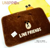 UNIPRO優鋪 【UNIPRO】正版授權 LINE FRIENDS 熊大 莎莉 絨毛腳踏墊 浴室地墊 防滑墊 踏墊 門墊