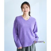 Nissen 寬鬆V領針織上衣 可機洗 親膚舒適 百搭顯瘦 秋冬季女裝
