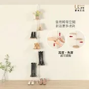【URBAN LiFE 悠本生活】頂天立地多功能の６層收納置物架(玄關展示置物架/包包收納架櫃/鞋架櫃/入厝禮 )