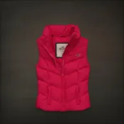 《Hollister Co.》A&F 副牌 Beach Street 女款羽絨立領背心【粉S】限lin2small下標